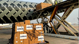 Airbus delivered a consignment from toulouse