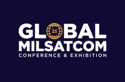 A logo with a dark blue background reads 