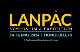 Image showing promotional text for LANPAC 2024 Symposium & Exposition. The event is scheduled for 14-16 May 2024 in Honolulu, HI. The text describes it as 